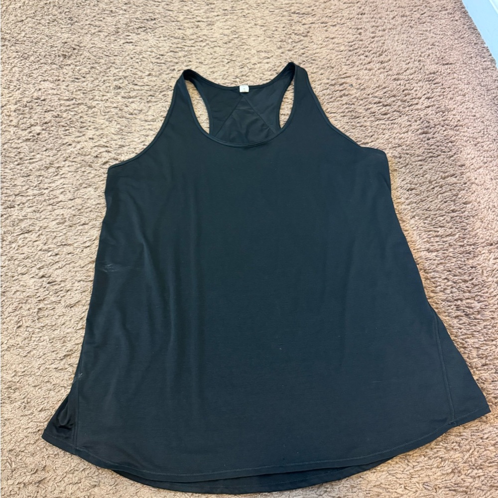 Lululemon Essential Tank Top Pleated Racerback Semi Sheer Tunic Length 10 - Picture 3 of 9